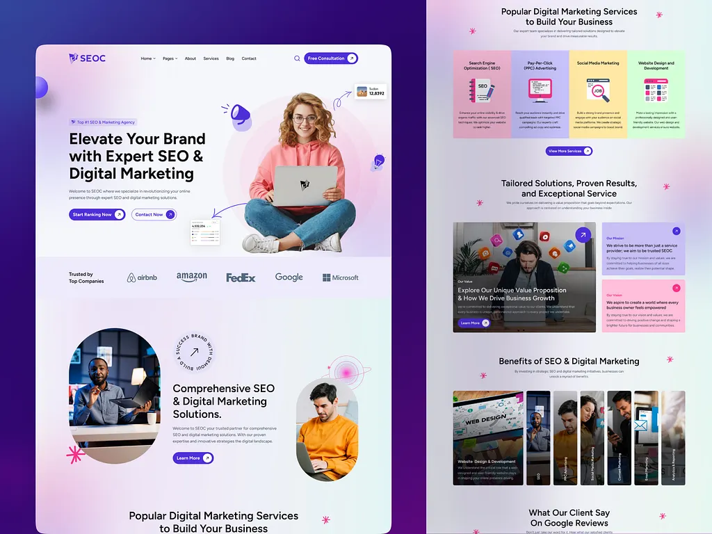 Digital marketing agency website in WordPress- Hire WordPress developer