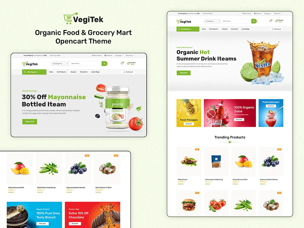Shopware Theme Organic Food Marketplace- Hire Shopware Agency