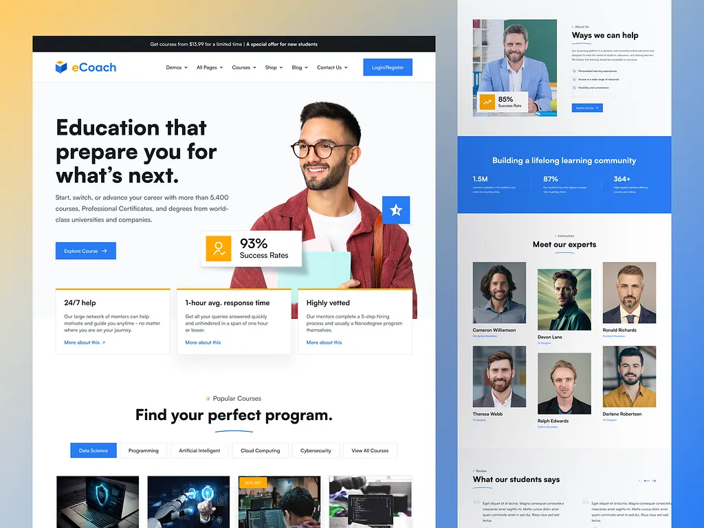 Elearning platform laravel migration- Hire Laravel developer