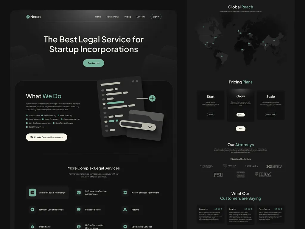 LegalTech Startup Website in Laravel- Hire Laravel Developer