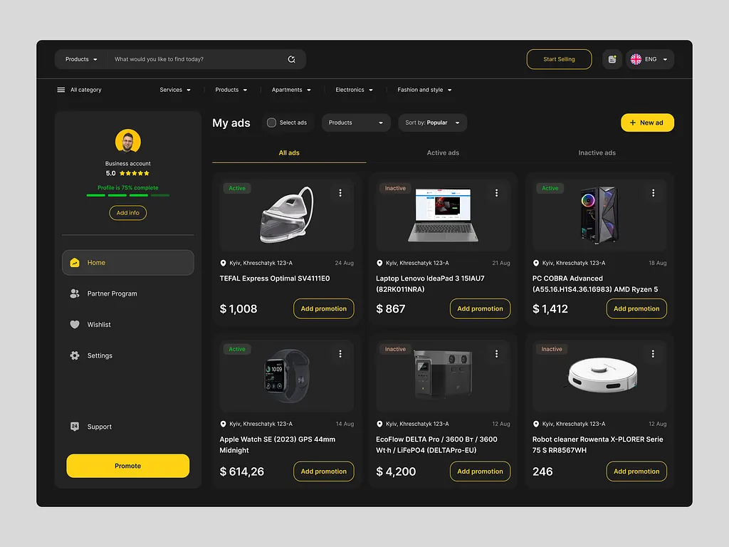 Online marketplace laravel upgrade