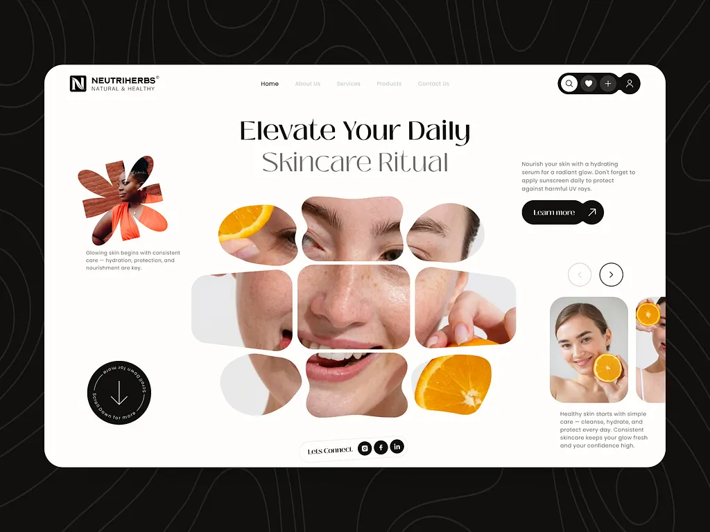 Organic skin brand-Partnered as an SEO agency