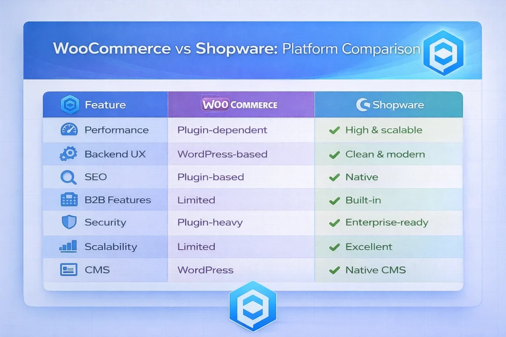 Woocommerce vs Shopware