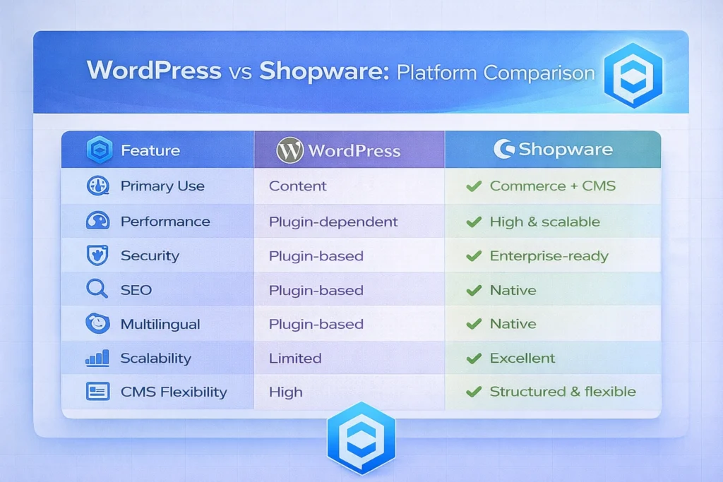 WordPress vs Shopware Migration