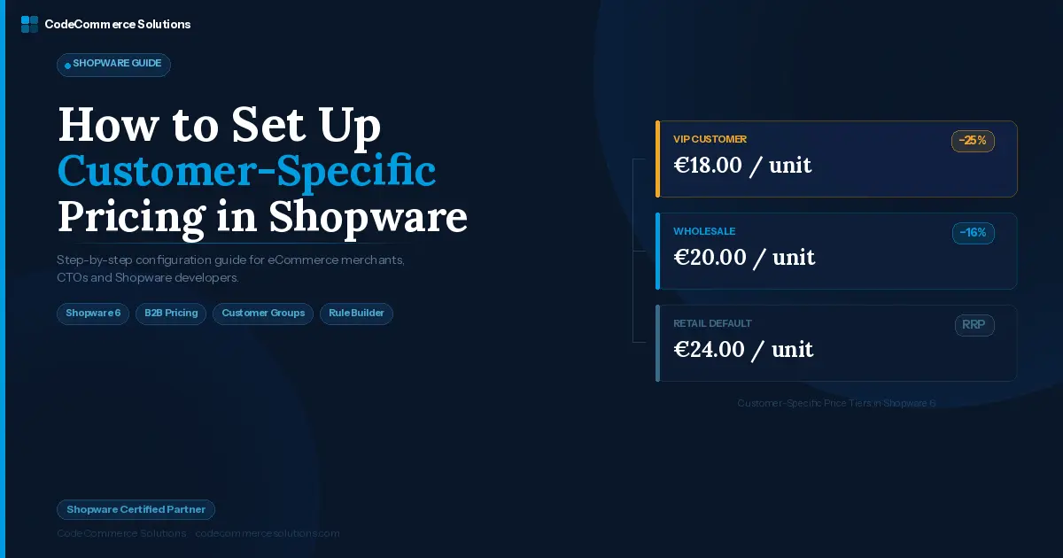 Customer-Specific Pricing in Shopware: Step-by-Step Setup Guide