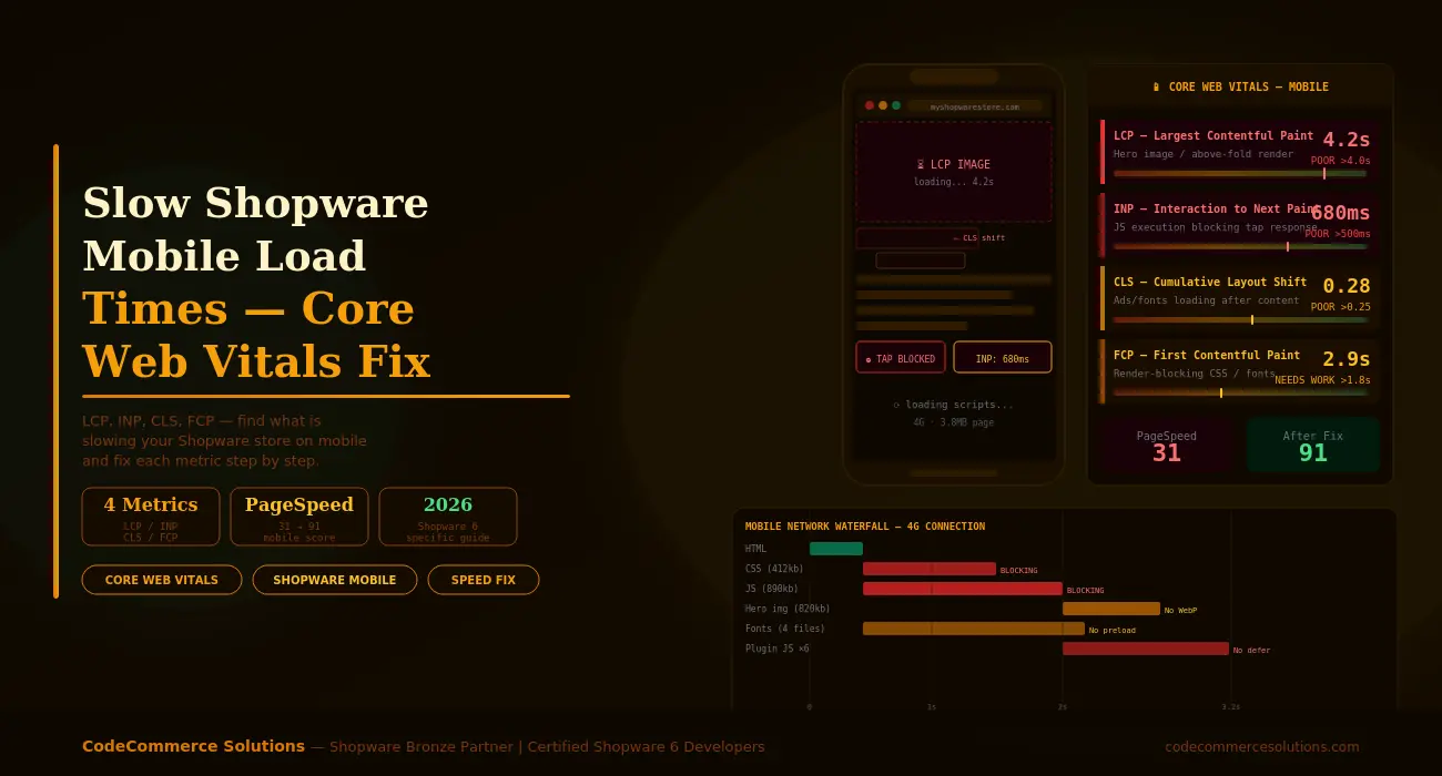 Slow Shopware Mobile Load Times - Core Web Vitals Fix
