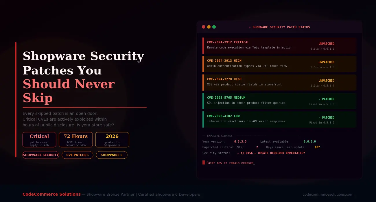 Shopware security patches